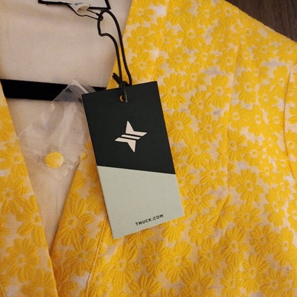 Tuckernuck Yellow Daisy Jacquard Aurelia Dress NWT XL - Picture 7 of 15